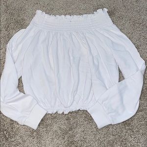 Garage off the shoulder crop